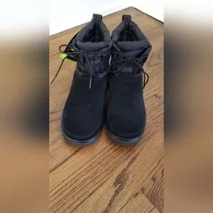 UGG | Shoes | Ugg Classic Mini Lace Up Weather Black Leather  display picture 1